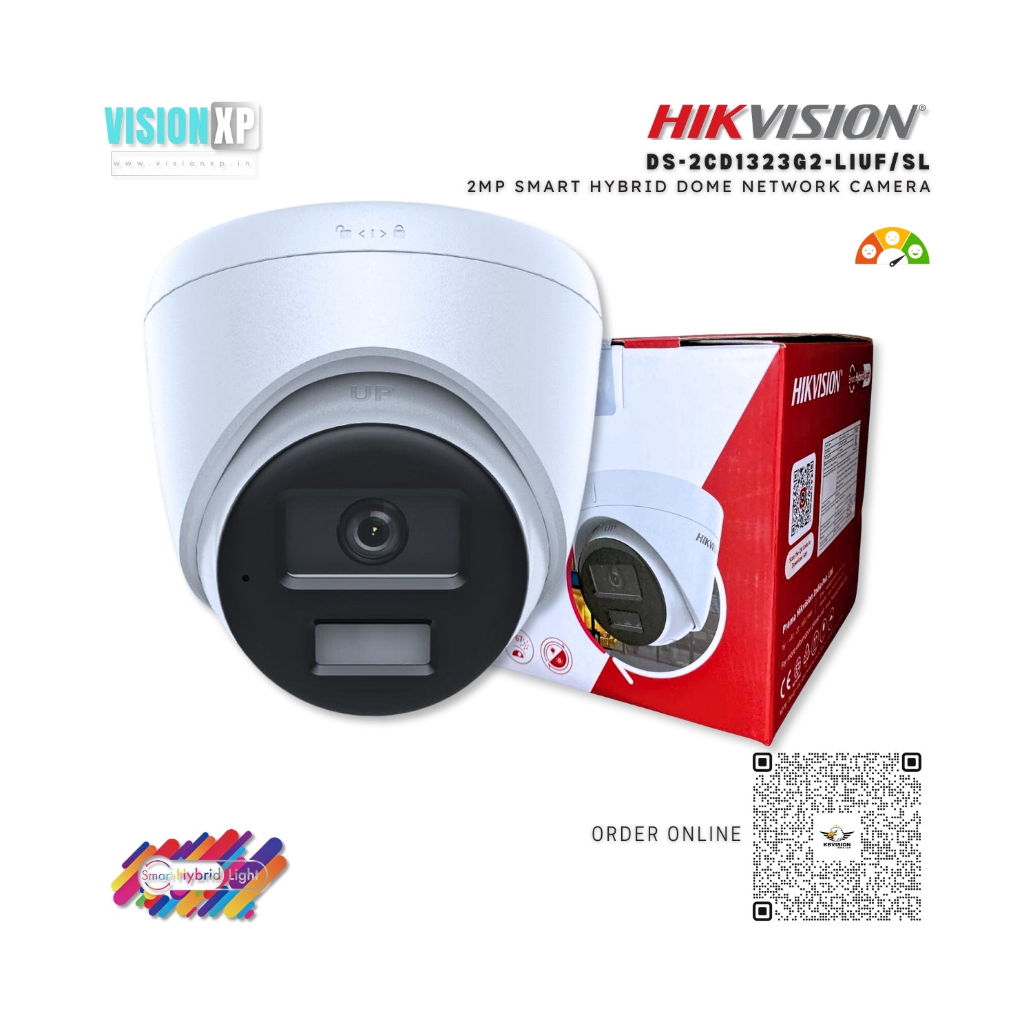 Hikvision DS-2CD1323G2-LIUF/SL 2 MP Smart Hybrid Turret Network Camera Hikvision DS-2CD1323G2-LIUF/SL 2 MP Smart Hybrid Turret Network Camera